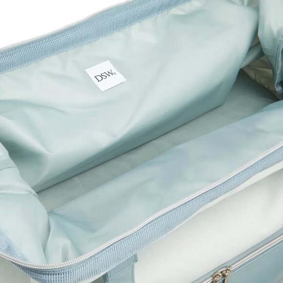 NEW Blue and White Weekender Tote Bag, Travel Duffel Bag - Picture 4 of 8